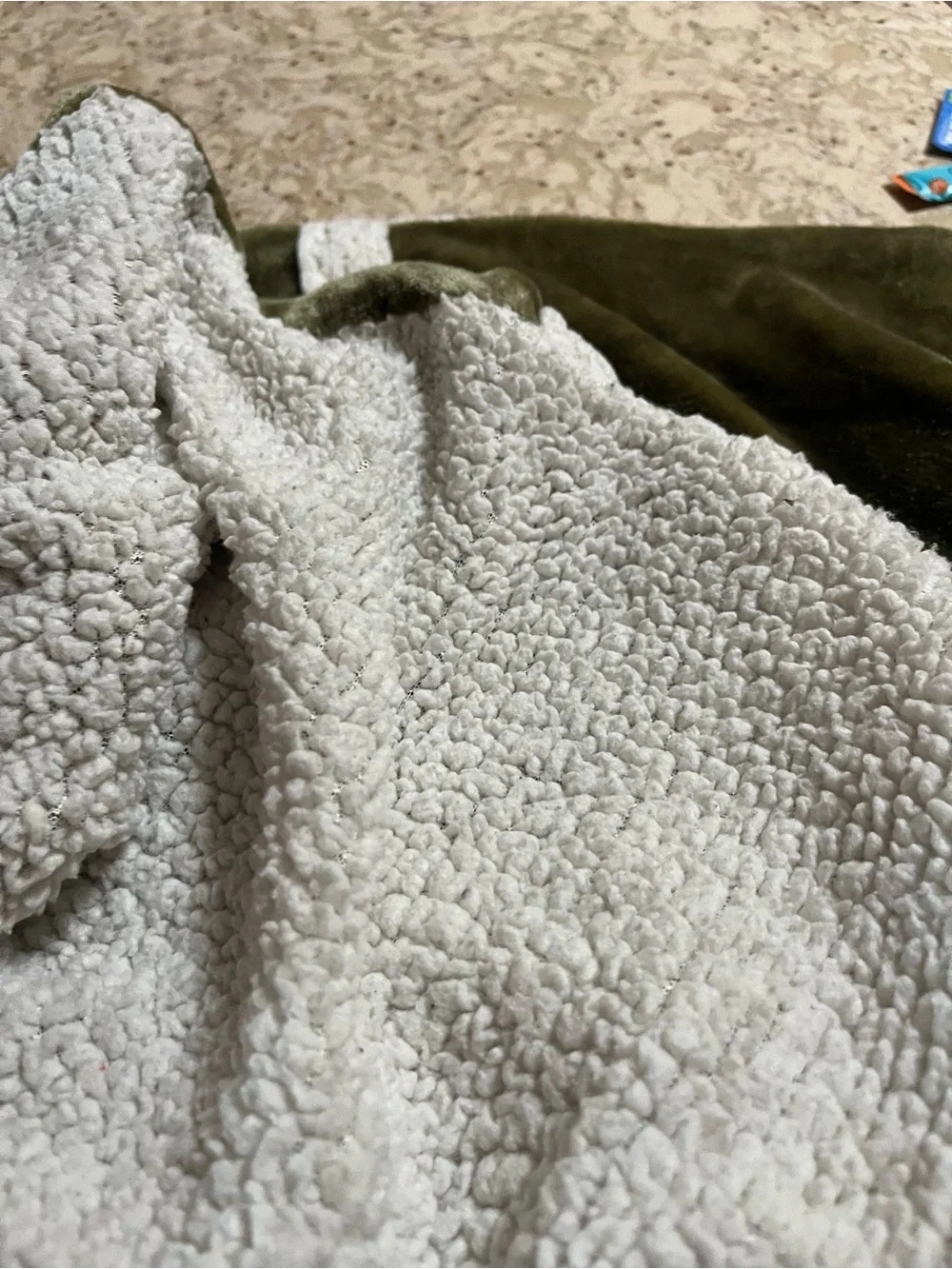 Olive Green Plush Sherpa-Trim Comforter Set - Home Bedding